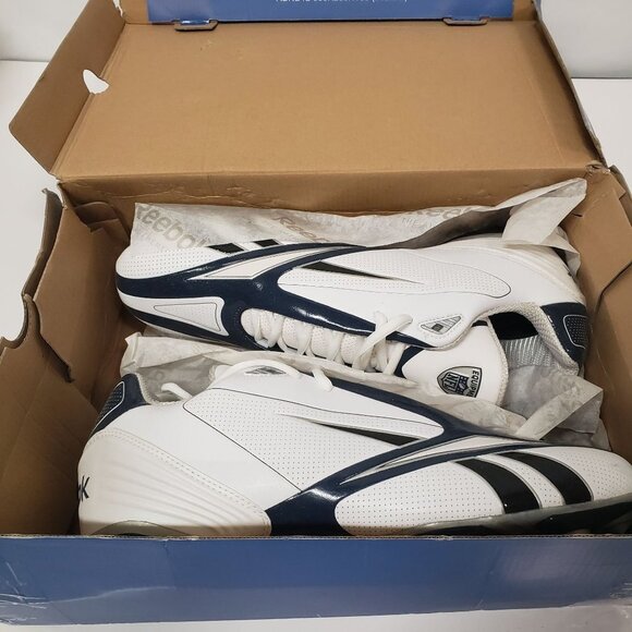 Reebok Equipment NFL‎ Pro BurnerSpd III Low SD3 White/Navy Size Men's 12.5 - Picture 2 of 8